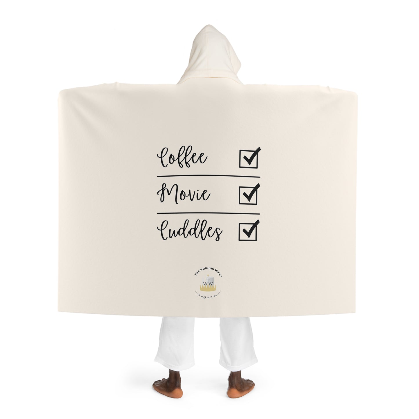 Hooded Sherpa Fleece Blanket