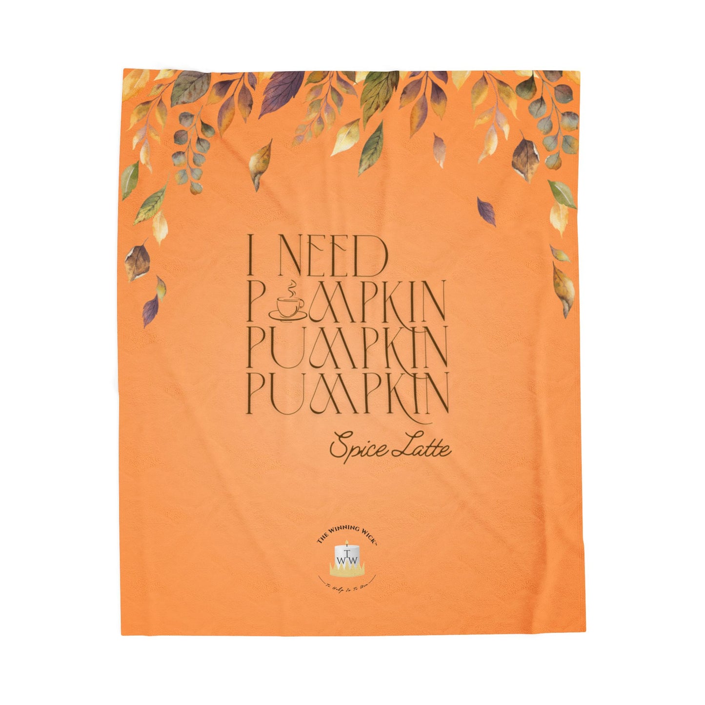 Pumpkin Spice Latte Cozy Blanket